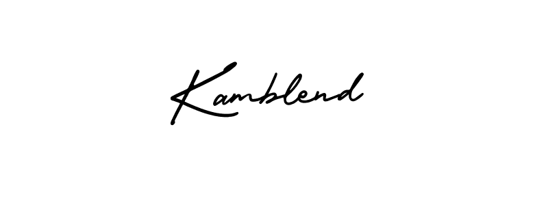 if you are searching for the best signature style for your name Kamblend. so please give up your signature search. here we have designed multiple signature styles  using AmerikaSignatureDemo-Regular. Kamblend signature style 3 images and pictures png