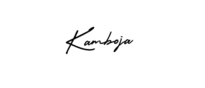 It looks lik you need a new signature style for name Kamboja. Design unique handwritten (AmerikaSignatureDemo-Regular) signature with our free signature maker in just a few clicks. Kamboja signature style 3 images and pictures png