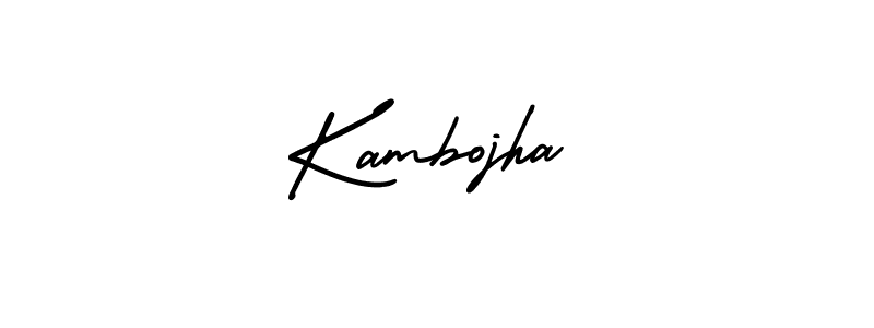 Kambojha stylish signature style. Best Handwritten Sign (AmerikaSignatureDemo-Regular) for my name. Handwritten Signature Collection Ideas for my name Kambojha. Kambojha signature style 3 images and pictures png