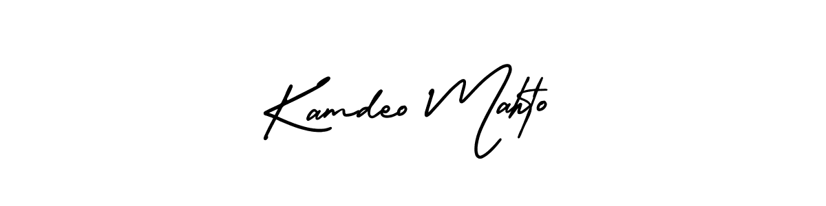 It looks lik you need a new signature style for name Kamdeo Mahto. Design unique handwritten (AmerikaSignatureDemo-Regular) signature with our free signature maker in just a few clicks. Kamdeo Mahto signature style 3 images and pictures png