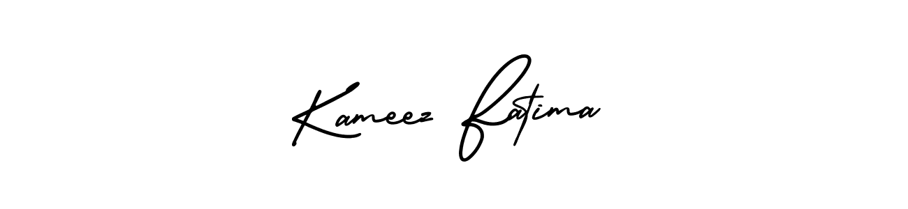 How to make Kameez Fatima name signature. Use AmerikaSignatureDemo-Regular style for creating short signs online. This is the latest handwritten sign. Kameez Fatima signature style 3 images and pictures png