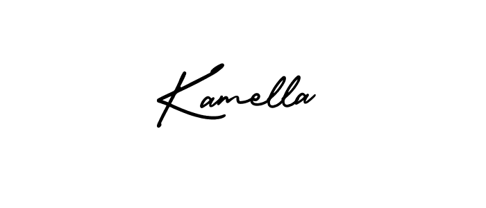 How to make Kamella name signature. Use AmerikaSignatureDemo-Regular style for creating short signs online. This is the latest handwritten sign. Kamella signature style 3 images and pictures png
