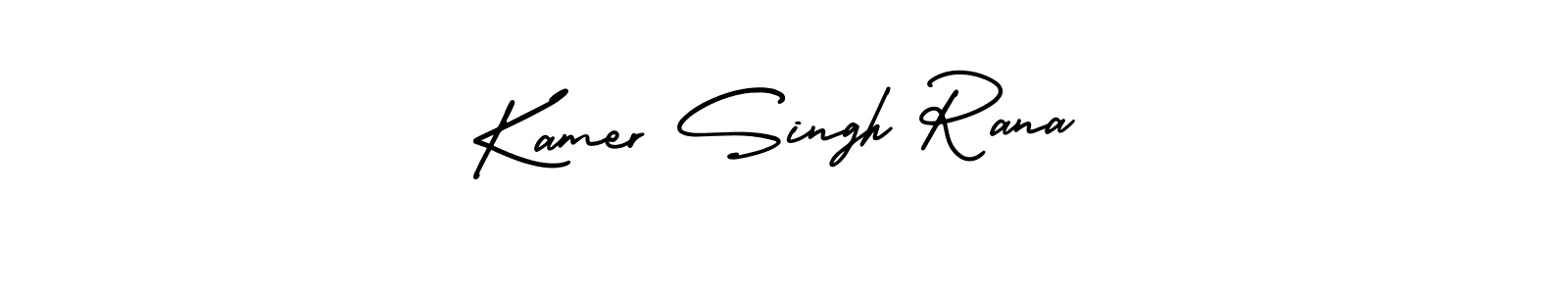 Kamer Singh Rana stylish signature style. Best Handwritten Sign (AmerikaSignatureDemo-Regular) for my name. Handwritten Signature Collection Ideas for my name Kamer Singh Rana. Kamer Singh Rana signature style 3 images and pictures png