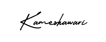 A stylish, flowing autograph style designed for name Kameshawari using AmerikaSignatureDemo-Regular typography. Perfect for digital creative projects. Kameshawari signature style 3 images and pictures png