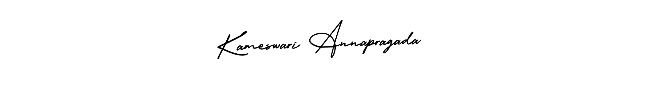 How to make Kameswari Annapragada name signature. Use AmerikaSignatureDemo-Regular style for creating short signs online. This is the latest handwritten sign. Kameswari Annapragada signature style 3 images and pictures png