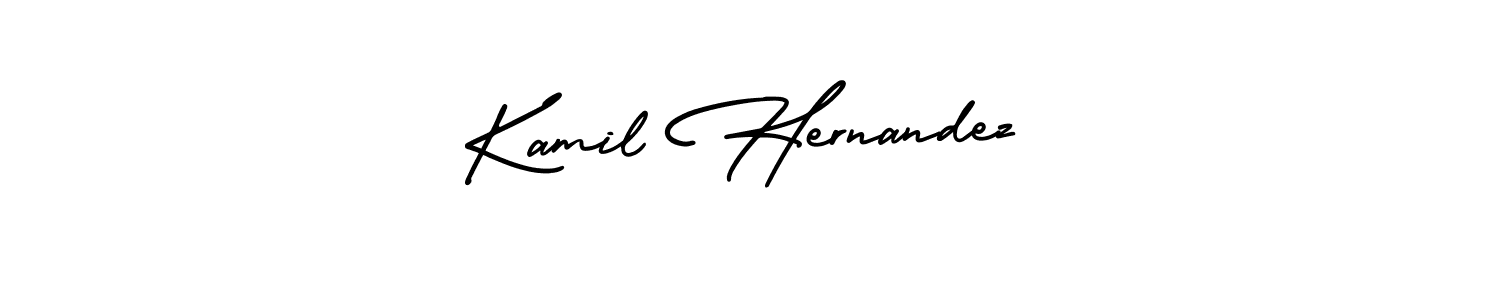 It looks lik you need a new signature style for name Kamil Hernandez. Design unique handwritten (AmerikaSignatureDemo-Regular) signature with our free signature maker in just a few clicks. Kamil Hernandez signature style 3 images and pictures png