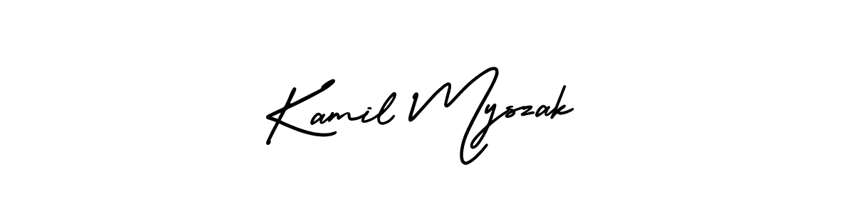 Kamil Myszak stylish signature style. Best Handwritten Sign (AmerikaSignatureDemo-Regular) for my name. Handwritten Signature Collection Ideas for my name Kamil Myszak. Kamil Myszak signature style 3 images and pictures png