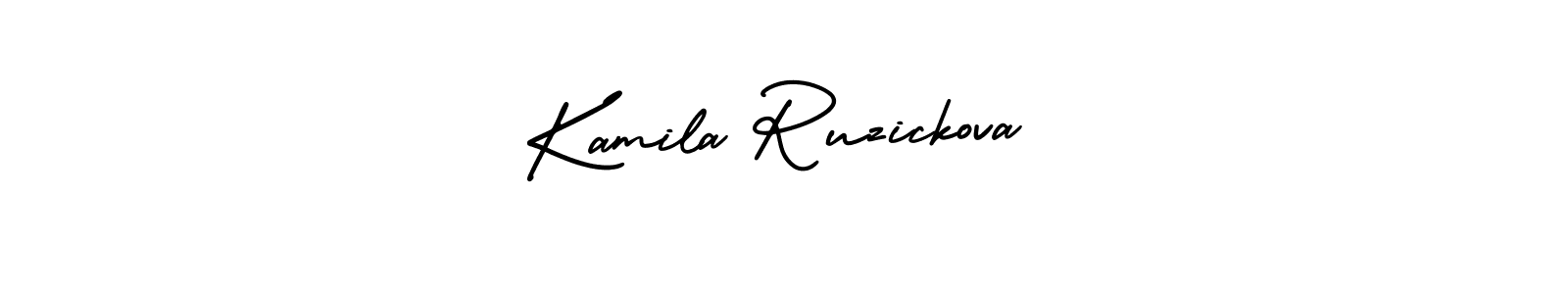 How to make Kamila Ruzickova signature? AmerikaSignatureDemo-Regular is a professional autograph style. Create handwritten signature for Kamila Ruzickova name. Kamila Ruzickova signature style 3 images and pictures png