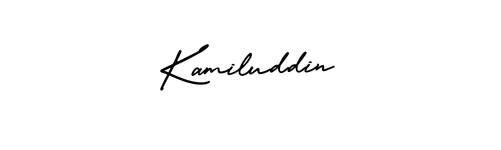 You should practise on your own different ways (AmerikaSignatureDemo-Regular) to write your name (Kamiluddin) in signature. don't let someone else do it for you. Kamiluddin signature style 3 images and pictures png