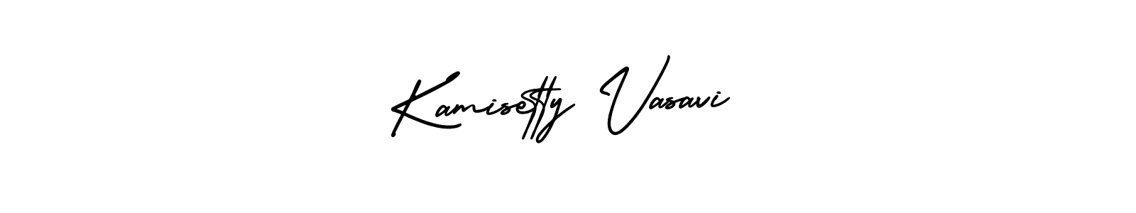 Make a beautiful signature design for name Kamisetty Vasavi. With this signature (AmerikaSignatureDemo-Regular) style, you can create a handwritten signature for free. Kamisetty Vasavi signature style 3 images and pictures png
