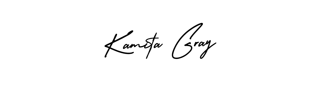 Make a beautiful signature design for name Kamita Gray. With this signature (AmerikaSignatureDemo-Regular) style, you can create a handwritten signature for free. Kamita Gray signature style 3 images and pictures png