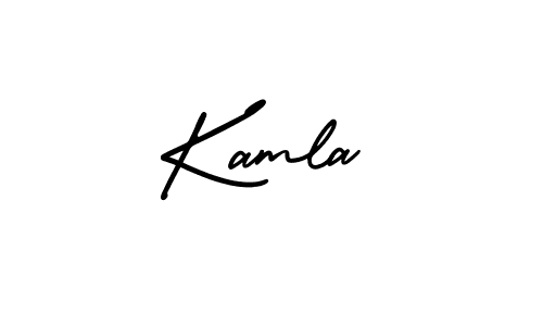Kamla stylish signature style. Best Handwritten Sign (AmerikaSignatureDemo-Regular) for my name. Handwritten Signature Collection Ideas for my name Kamla. Kamla signature style 3 images and pictures png
