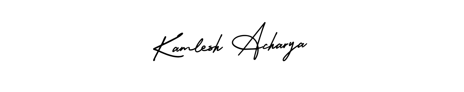 Similarly AmerikaSignatureDemo-Regular is the best handwritten signature design. Signature creator online .You can use it as an online autograph creator for name Kamlesh Acharya. Kamlesh Acharya signature style 3 images and pictures png