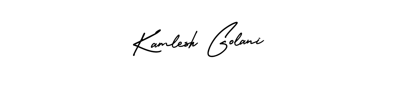 How to Draw Kamlesh Golani signature style? AmerikaSignatureDemo-Regular is a latest design signature styles for name Kamlesh Golani. Kamlesh Golani signature style 3 images and pictures png