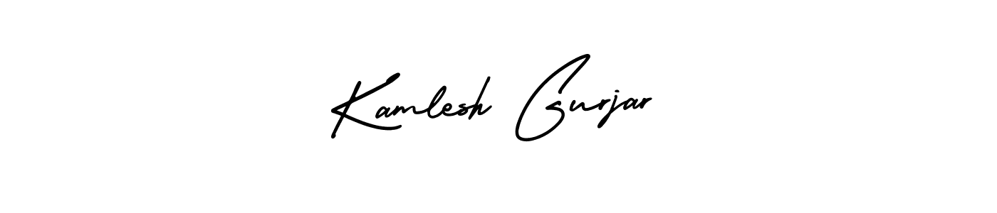 How to Draw Kamlesh Gurjar signature style? AmerikaSignatureDemo-Regular is a latest design signature styles for name Kamlesh Gurjar. Kamlesh Gurjar signature style 3 images and pictures png