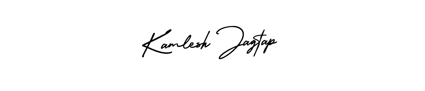 Kamlesh Jagtap stylish signature style. Best Handwritten Sign (AmerikaSignatureDemo-Regular) for my name. Handwritten Signature Collection Ideas for my name Kamlesh Jagtap. Kamlesh Jagtap signature style 3 images and pictures png