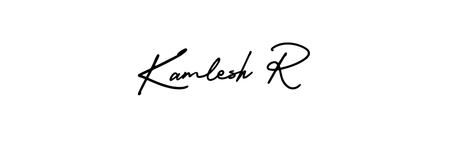 Also we have Kamlesh R name is the best signature style. Create professional handwritten signature collection using AmerikaSignatureDemo-Regular autograph style. Kamlesh R signature style 3 images and pictures png