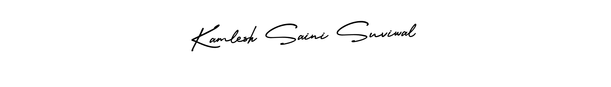 Design your own signature with our free online signature maker. With this signature software, you can create a handwritten (AmerikaSignatureDemo-Regular) signature for name Kamlesh Saini Suviwal. Kamlesh Saini Suviwal signature style 3 images and pictures png