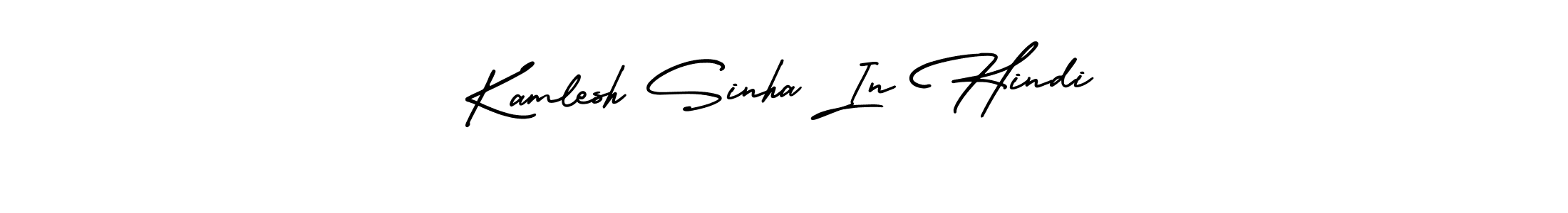 Design your own signature with our free online signature maker. With this signature software, you can create a handwritten (AmerikaSignatureDemo-Regular) signature for name Kamlesh Sinha In Hindi. Kamlesh Sinha In Hindi signature style 3 images and pictures png