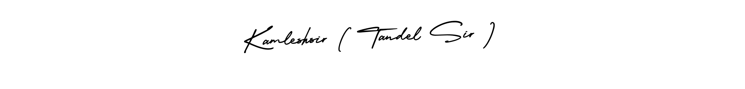 Similarly AmerikaSignatureDemo-Regular is the best handwritten signature design. Signature creator online .You can use it as an online autograph creator for name Kamleshsir ( Tandel Sir ). Kamleshsir ( Tandel Sir ) signature style 3 images and pictures png