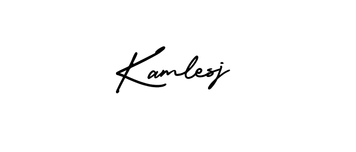 Kamlesj stylish signature style. Best Handwritten Sign (AmerikaSignatureDemo-Regular) for my name. Handwritten Signature Collection Ideas for my name Kamlesj. Kamlesj signature style 3 images and pictures png