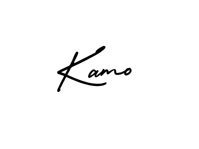 Use a signature maker to create a handwritten signature online. With this signature software, you can design (AmerikaSignatureDemo-Regular) your own signature for name Kamo. Kamo signature style 3 images and pictures png