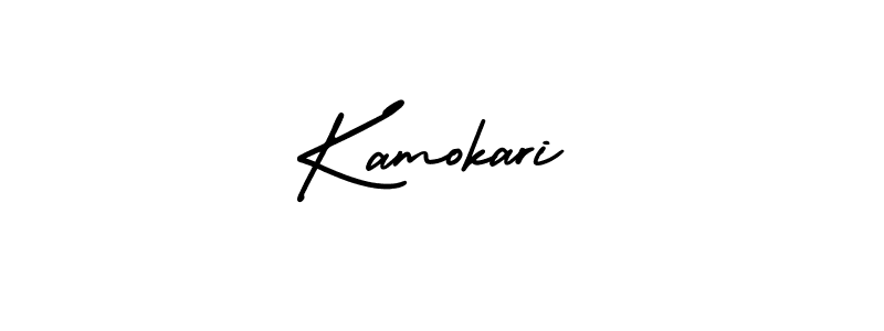 It looks lik you need a new signature style for name Kamokari. Design unique handwritten (AmerikaSignatureDemo-Regular) signature with our free signature maker in just a few clicks. Kamokari signature style 3 images and pictures png