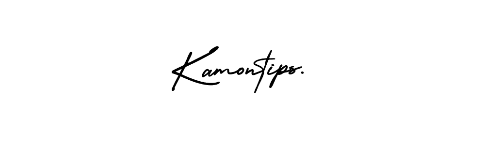 Design your own signature with our free online signature maker. With this signature software, you can create a handwritten (AmerikaSignatureDemo-Regular) signature for name Kamontips.. Kamontips. signature style 3 images and pictures png