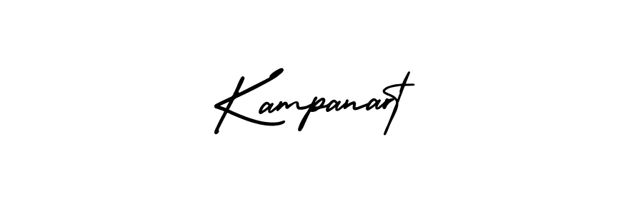 How to make Kampanart name signature. Use AmerikaSignatureDemo-Regular style for creating short signs online. This is the latest handwritten sign. Kampanart signature style 3 images and pictures png