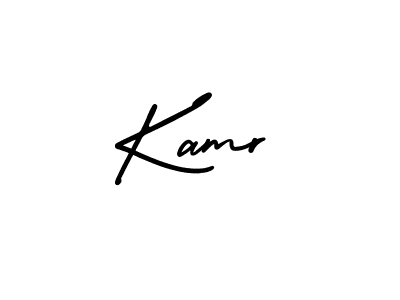 Use a signature maker to create a handwritten signature online. With this signature software, you can design (AmerikaSignatureDemo-Regular) your own signature for name Kamr. Kamr signature style 3 images and pictures png