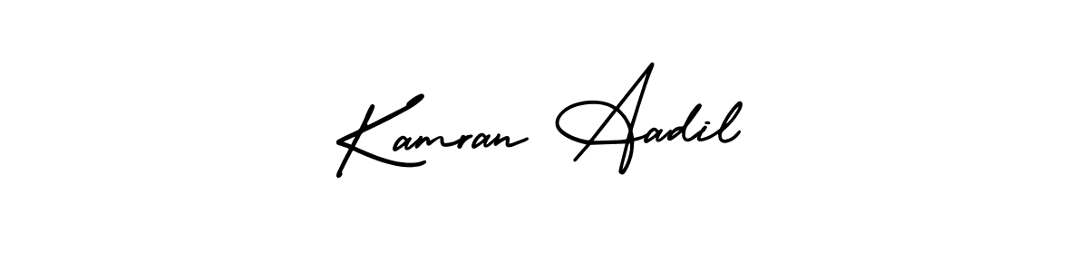 if you are searching for the best signature style for your name Kamran Aadil. so please give up your signature search. here we have designed multiple signature styles  using AmerikaSignatureDemo-Regular. Kamran Aadil signature style 3 images and pictures png