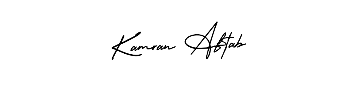 Make a beautiful signature design for name Kamran Aftab. With this signature (AmerikaSignatureDemo-Regular) style, you can create a handwritten signature for free. Kamran Aftab signature style 3 images and pictures png