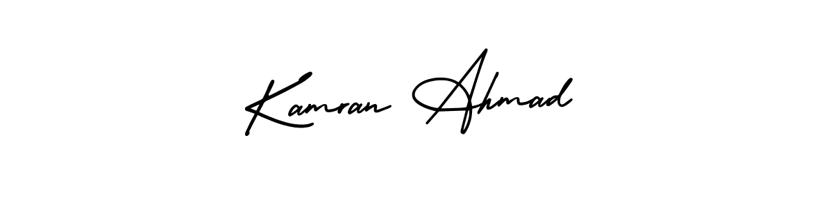 if you are searching for the best signature style for your name Kamran Ahmad. so please give up your signature search. here we have designed multiple signature styles  using AmerikaSignatureDemo-Regular. Kamran Ahmad signature style 3 images and pictures png