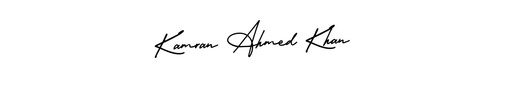 Create a beautiful signature design for name Kamran Ahmed Khan. With this signature (AmerikaSignatureDemo-Regular) fonts, you can make a handwritten signature for free. Kamran Ahmed Khan signature style 3 images and pictures png