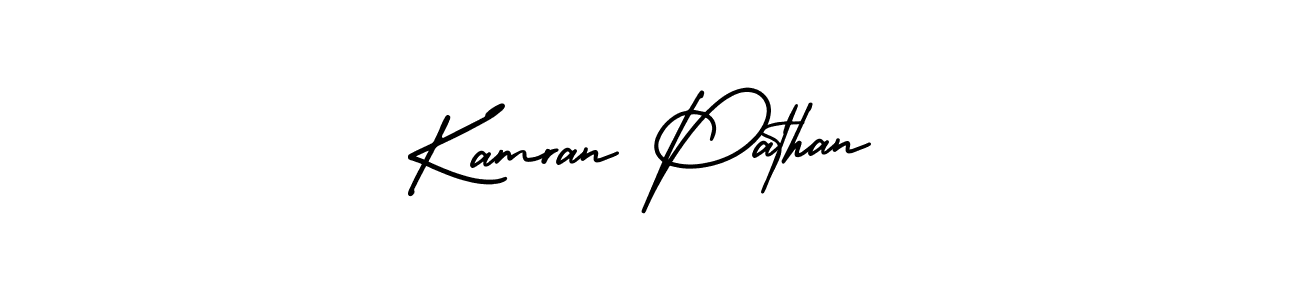 Design your own signature with our free online signature maker. With this signature software, you can create a handwritten (AmerikaSignatureDemo-Regular) signature for name Kamran Pathan. Kamran Pathan signature style 3 images and pictures png