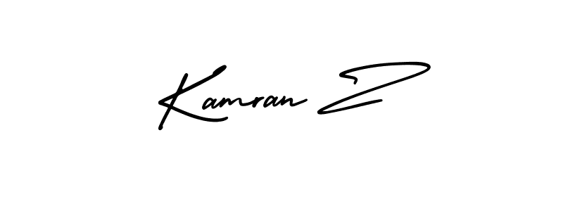 Use a signature maker to create a handwritten signature online. With this signature software, you can design (AmerikaSignatureDemo-Regular) your own signature for name Kamran Z. Kamran Z signature style 3 images and pictures png
