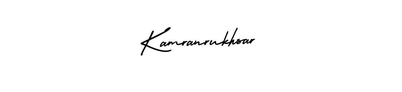 How to Draw Kamranrukhsar signature style? AmerikaSignatureDemo-Regular is a latest design signature styles for name Kamranrukhsar. Kamranrukhsar signature style 3 images and pictures png