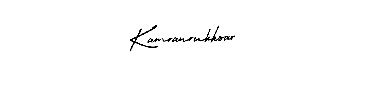 How to Draw Kamranrukhsar signature style? AmerikaSignatureDemo-Regular is a latest design signature styles for name Kamranrukhsar. Kamranrukhsar signature style 3 images and pictures png