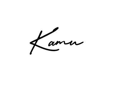 Make a beautiful signature design for name Kamu. With this signature (AmerikaSignatureDemo-Regular) style, you can create a handwritten signature for free. Kamu signature style 3 images and pictures png