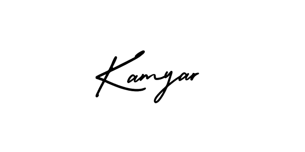 How to Draw Kamyar signature style? AmerikaSignatureDemo-Regular is a latest design signature styles for name Kamyar. Kamyar signature style 3 images and pictures png