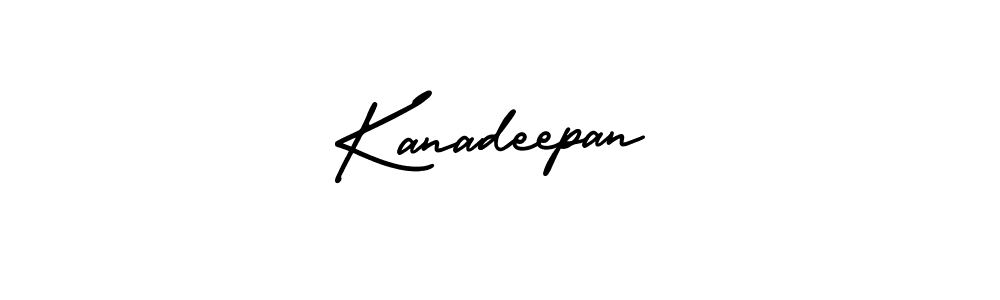 The best way (AmerikaSignatureDemo-Regular) to make a short signature is to pick only two or three words in your name. The name Kanadeepan include a total of six letters. For converting this name. Kanadeepan signature style 3 images and pictures png