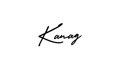 The best way (AmerikaSignatureDemo-Regular) to make a short signature is to pick only two or three words in your name. The name Kanag include a total of six letters. For converting this name. Kanag signature style 3 images and pictures png