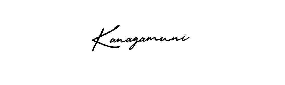 How to make Kanagamuni name signature. Use AmerikaSignatureDemo-Regular style for creating short signs online. This is the latest handwritten sign. Kanagamuni signature style 3 images and pictures png