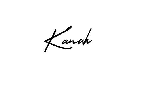 Design your own signature with our free online signature maker. With this signature software, you can create a handwritten (AmerikaSignatureDemo-Regular) signature for name Kanah. Kanah signature style 3 images and pictures png