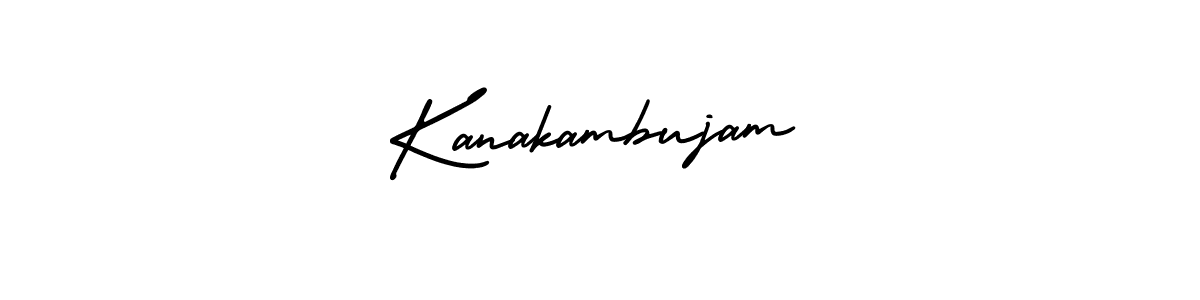 Use a signature maker to create a handwritten signature online. With this signature software, you can design (AmerikaSignatureDemo-Regular) your own signature for name Kanakambujam. Kanakambujam signature style 3 images and pictures png