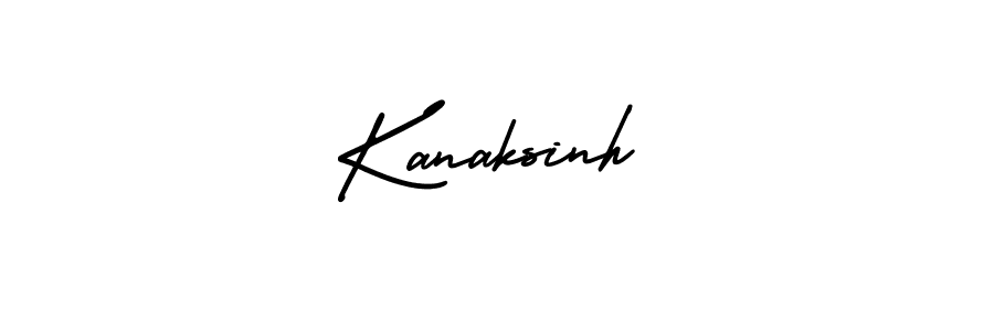 How to make Kanaksinh name signature. Use AmerikaSignatureDemo-Regular style for creating short signs online. This is the latest handwritten sign. Kanaksinh signature style 3 images and pictures png