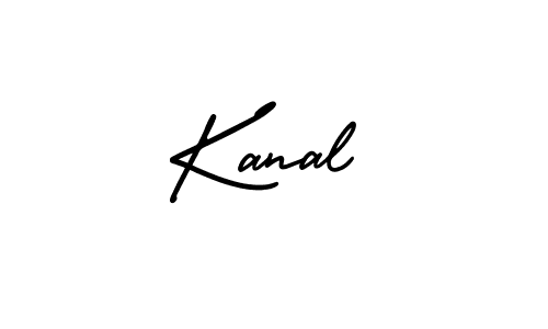 Design your own signature with our free online signature maker. With this signature software, you can create a handwritten (AmerikaSignatureDemo-Regular) signature for name Kanal. Kanal signature style 3 images and pictures png