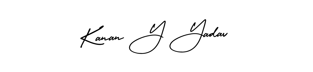 Make a beautiful signature design for name Kanan Y Yadav. With this signature (AmerikaSignatureDemo-Regular) style, you can create a handwritten signature for free. Kanan Y Yadav signature style 3 images and pictures png