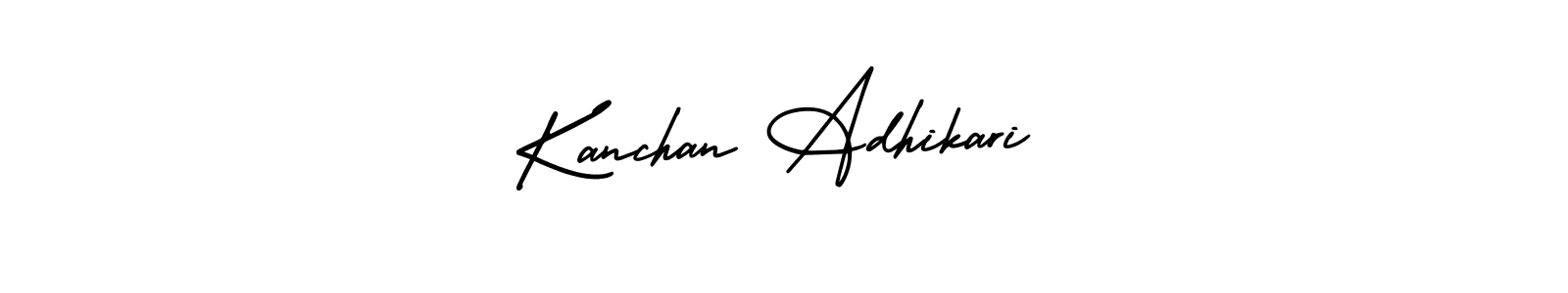 Make a beautiful signature design for name Kanchan Adhikari. Use this online signature maker to create a handwritten signature for free. Kanchan Adhikari signature style 3 images and pictures png