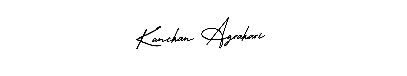 This is the best signature style for the Kanchan Agrahari name. Also you like these signature font (AmerikaSignatureDemo-Regular). Mix name signature. Kanchan Agrahari signature style 3 images and pictures png